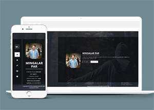 黑色酷炫个人单页面模板下载 - 源空间