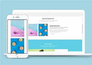 简约创意产品时尚展示响应式网页模板下载 - 源空间