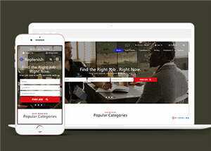 简洁企业求职展示公布源码模板下载 - 源空间