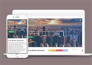 响应式宽屏外墙装修网站模板 - 源空间