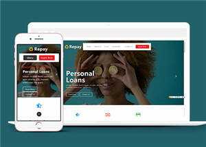 宽屏借贷企业服务响应式网页模板下载 - 源空间