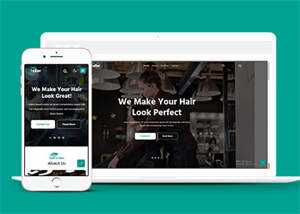 时尚美发理发博客HTML5网站模板 - 源空间