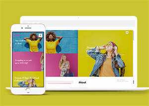 时尚服装展示类网站模板下载 - 源空间