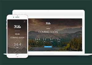 宽屏在线留言板倒计时网站模板 - 源空间