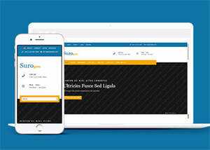 宽屏橙色手机应用设计网站模板 - 源空间