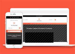 响应式橘红色企业公司网站模板 - 源空间