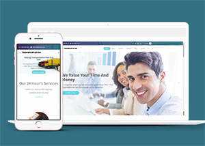 宽屏国际货运公司网站模板下载 - 源空间