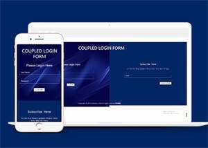 蓝色左右登录页面网站模板下载 - 源空间