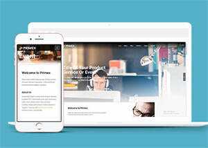 简洁企业产品介绍窄屏网站模板 - 源空间