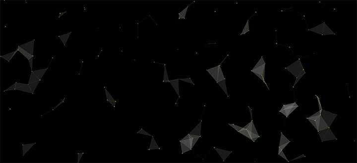 html5 canvas粒子组合三角形3D结构旋转动画特效 - 源空间