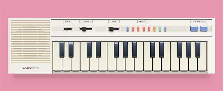 css3复古老式电子琴图形样式特效 - 源空间