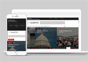 宽屏国际时政要闻网站模板下载 - 源空间
