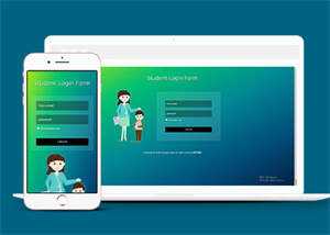 宽屏教育网站会员登录模板下载 - 源空间