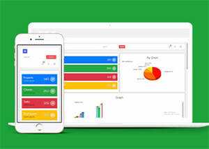 管理面板扁平响应式Web模板下载 - 源空间
