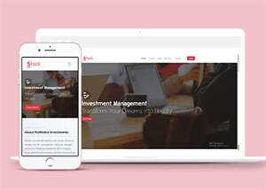 简洁投资管理公司网站模板下载 - 源空间