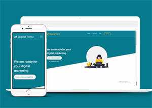 宽屏保险公司客户服务网站模板 - 源空间