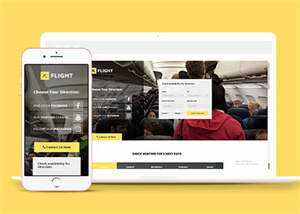 宽屏航空公司机票预订官网模板 - 源空间