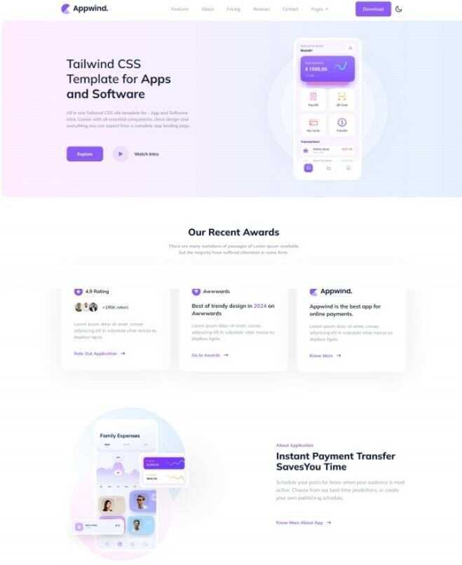 APP开发软件设计CSS网站html模板 - 源空间