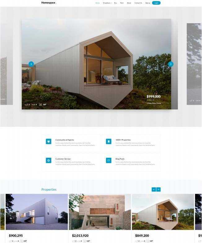 别墅在线交易服务机构网站html模板 - 源空间