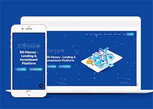 蓝色比特货币贷款网站模板源码 - 源空间