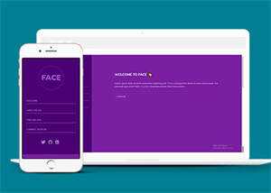 紫色全屏个人简历网页模板下载 - 源空间
