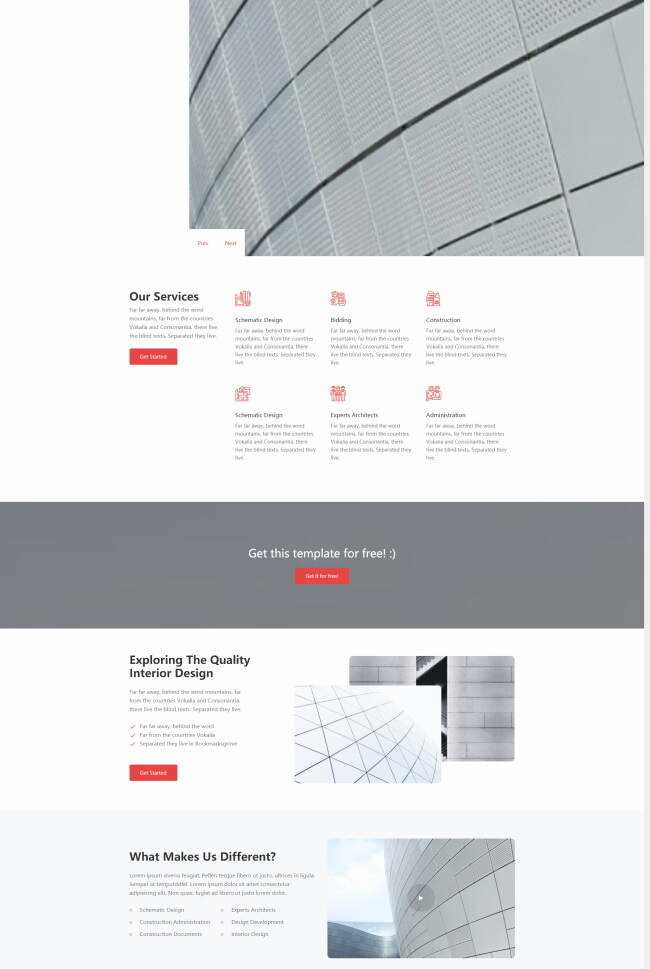 现代建筑公司宣传网站html模板 - 源空间