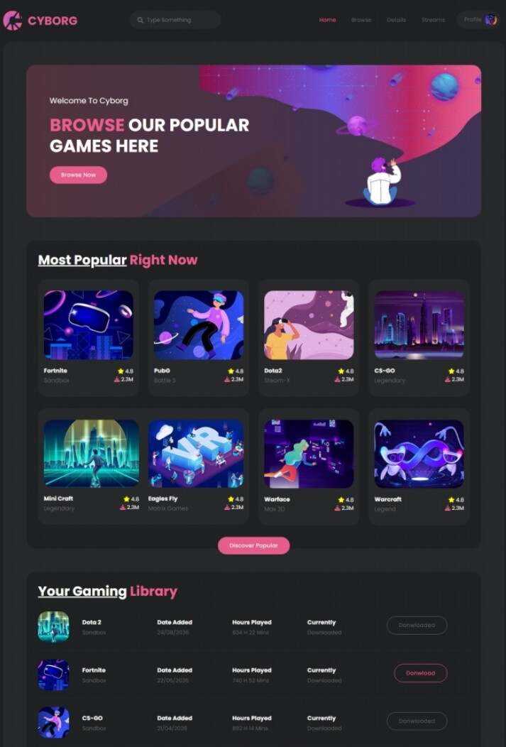 HTML5热门游戏体验宣传网站模板 - 源空间
