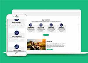 保险公司官方HTML网站模板下载 - 源空间