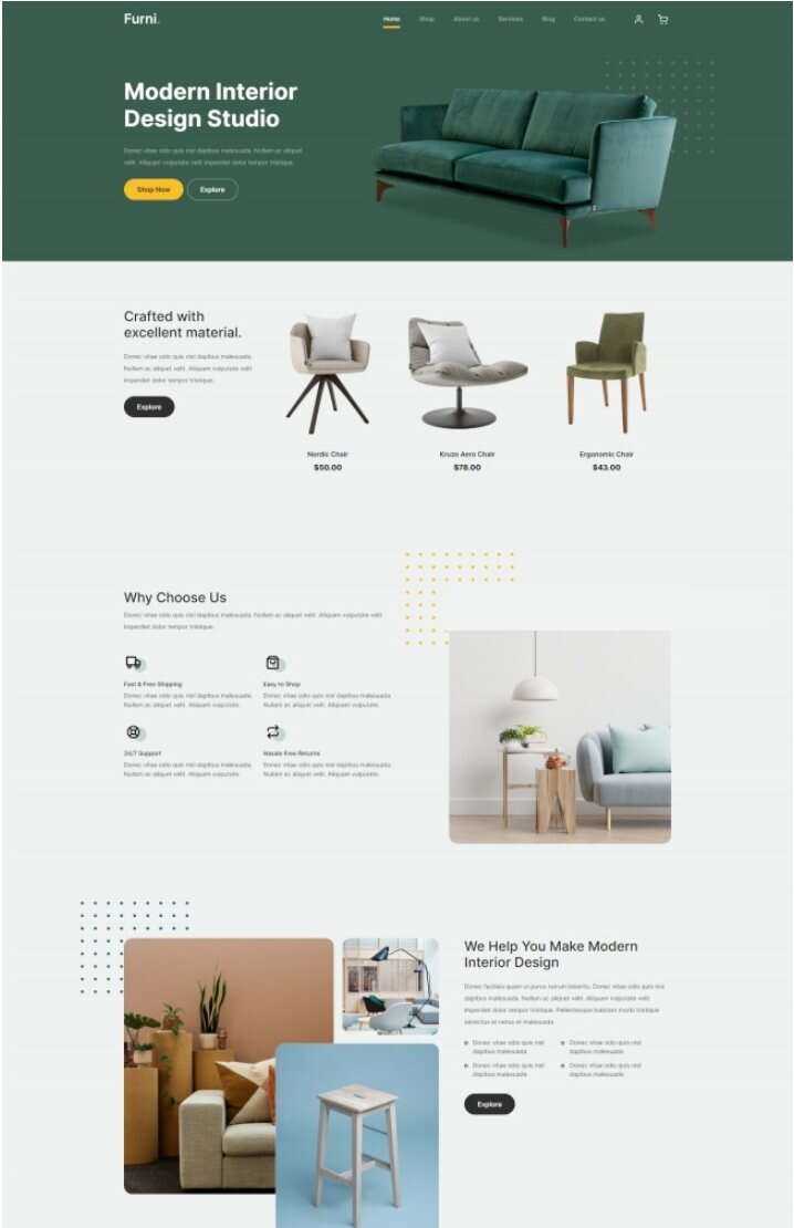 现代室内设计工作室网站html模板 - 源空间