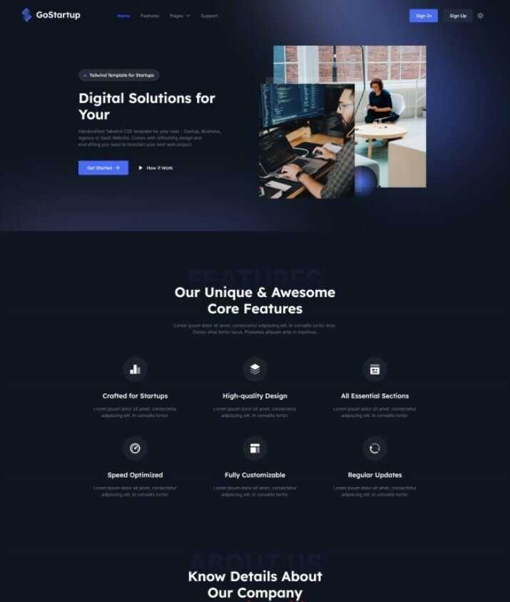 数字解决方案企业CSS模板 - 源空间