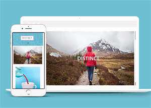 简洁左侧固定导航旅游网站模板 - 源空间