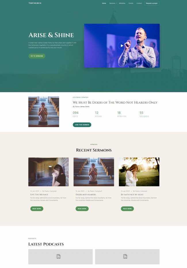 HTML5祈祷祷告线上网站模板 - 源空间