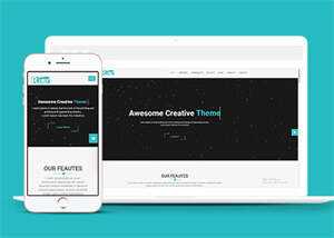 宽屏扁平化音乐公司网站模板 - 源空间