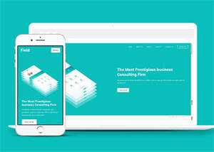 简洁亮绿色商业咨询网站模板下载 - 源空间