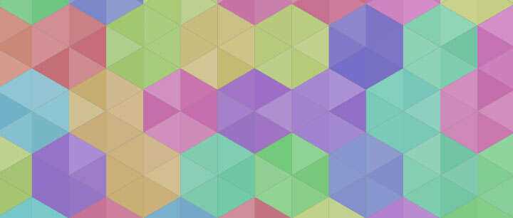 html5 canvas彩色六角菱形拼接背景图案特效 - 源空间