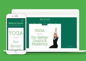 宽屏瑜伽训练工作室网站模板 - 源空间