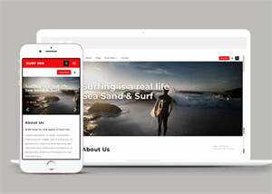 海上冲浪旅游项目网站模板下载 - 源空间