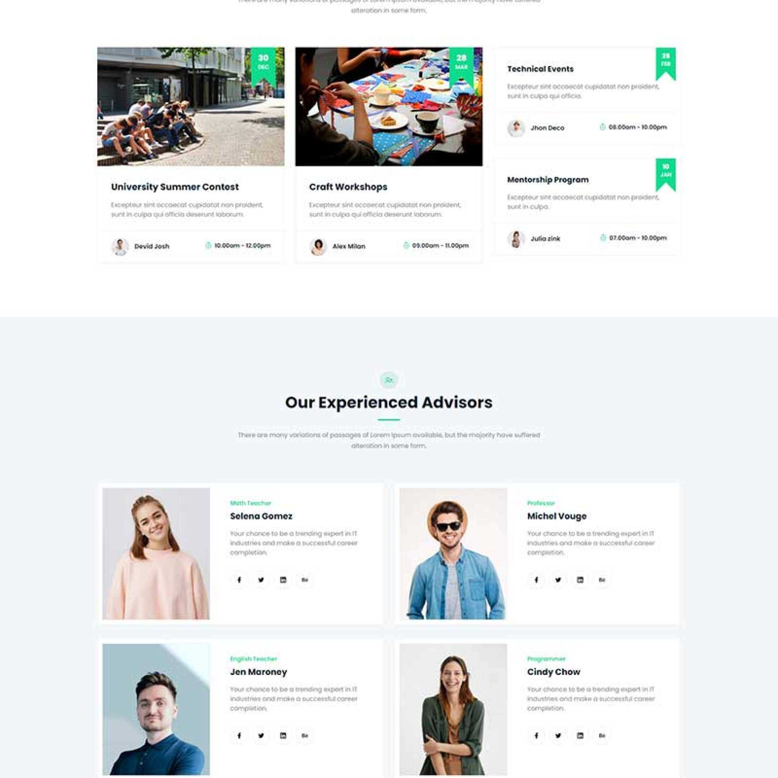 绿色响应式在线课程教育HTML5网站模板 - 源空间