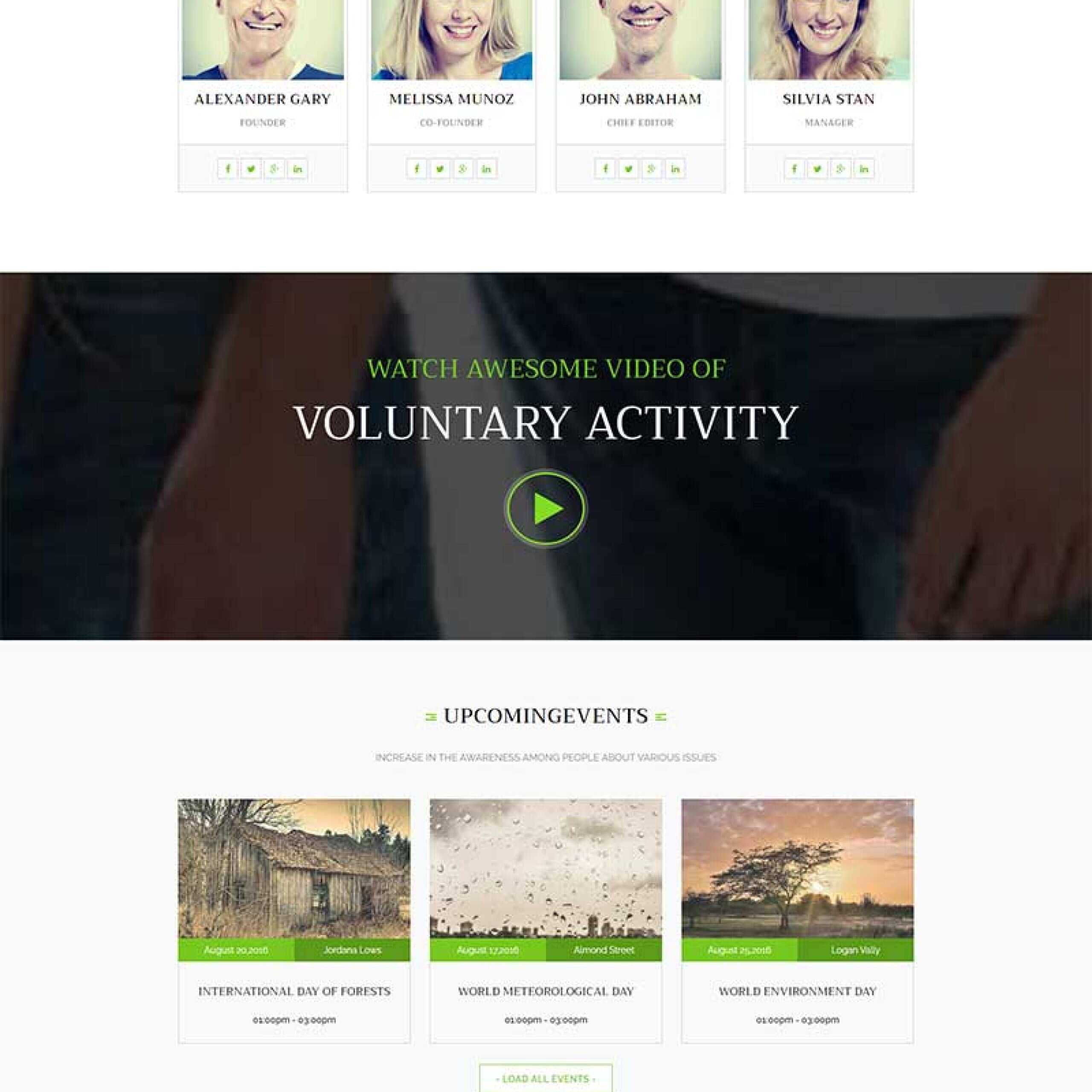 绿色环保公益网站html模板 - 源空间