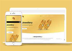 纯金黄金首饰企业网站模板下载 - 源空间