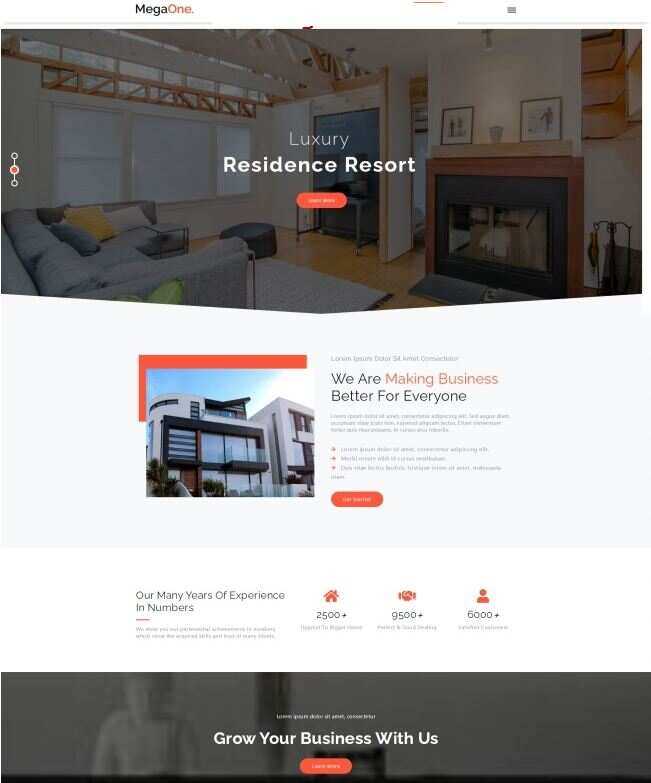 地产代理服务公司HTML5网站模板 - 源空间