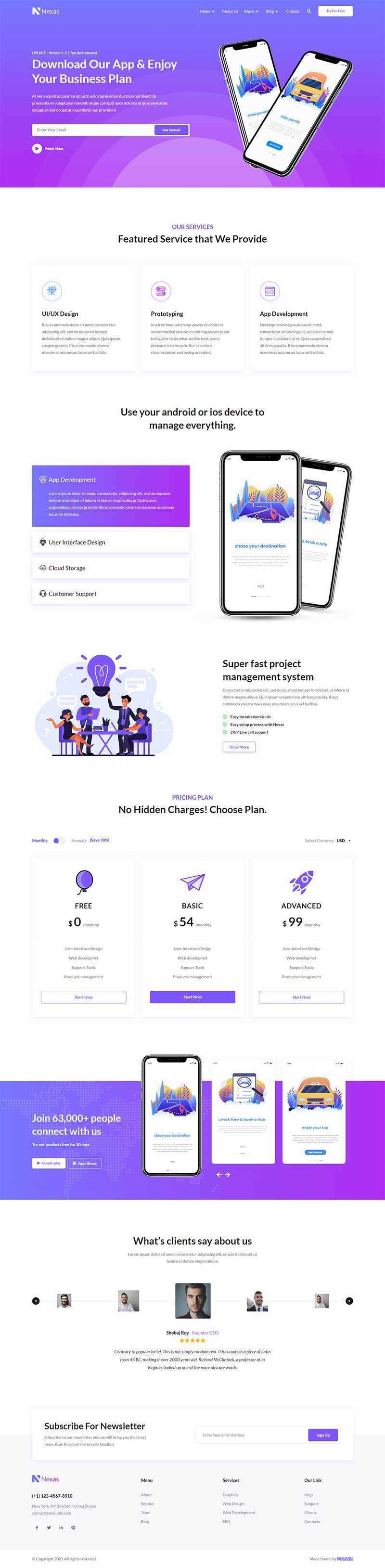 多用途app软件业务介绍官网模板 - 源空间