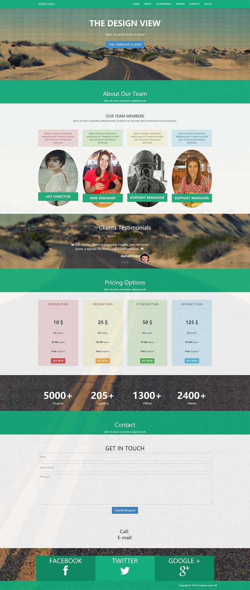 绿色企业邮箱销售单页面网站HTML5模板 - 源空间
