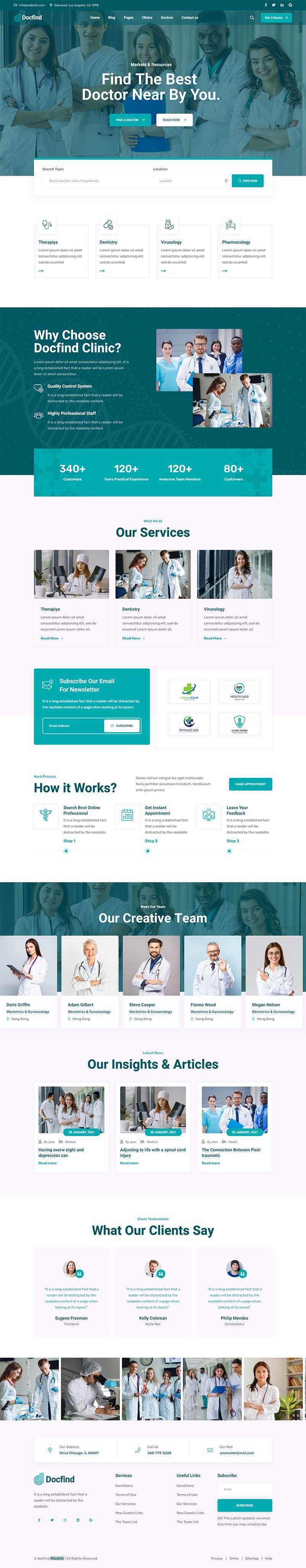 响应式在线医生咨询服务主页HTML模板 - 源空间