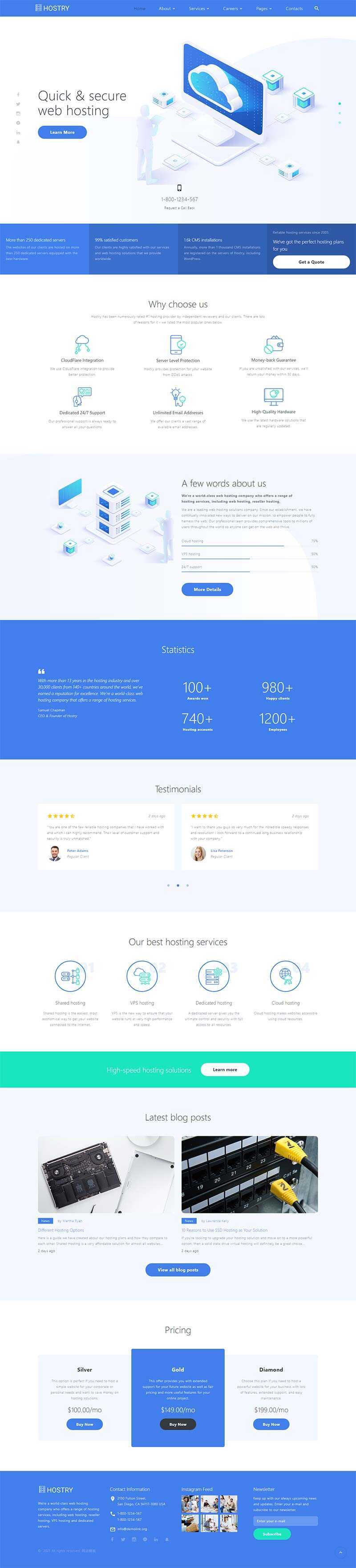 IDC虚拟主机托管官网html模板 - 源空间