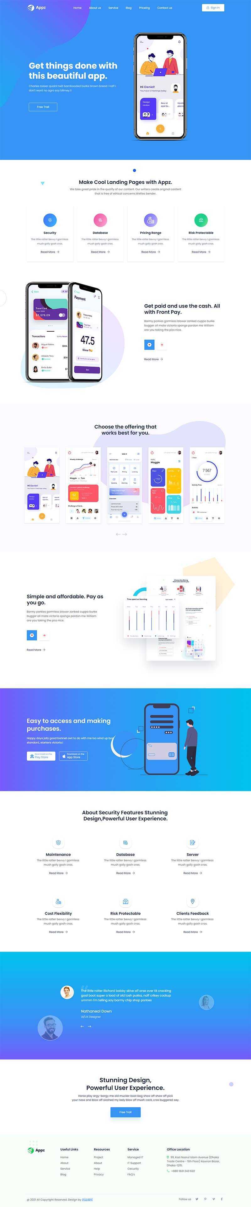 bootstrap手机app应用软件官网HTML5模板 - 源空间