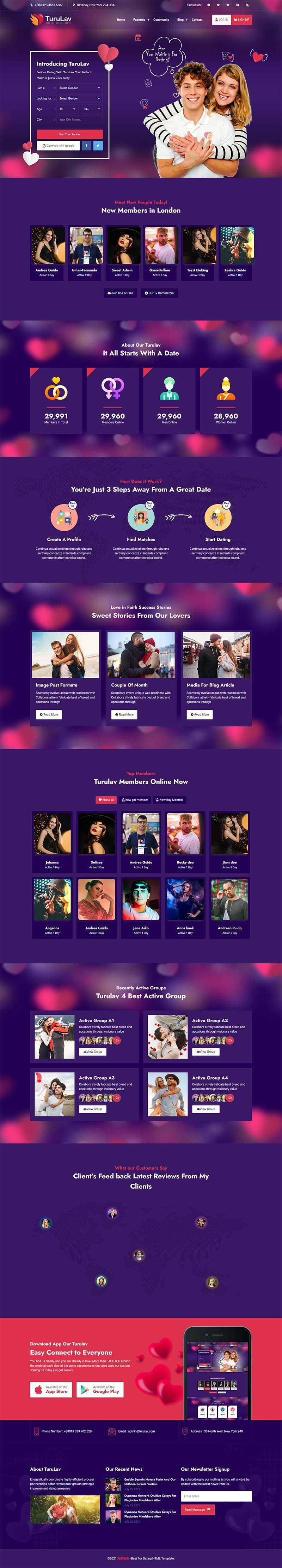 bootstrap交友社交平台响应式网站html模板 - 源空间