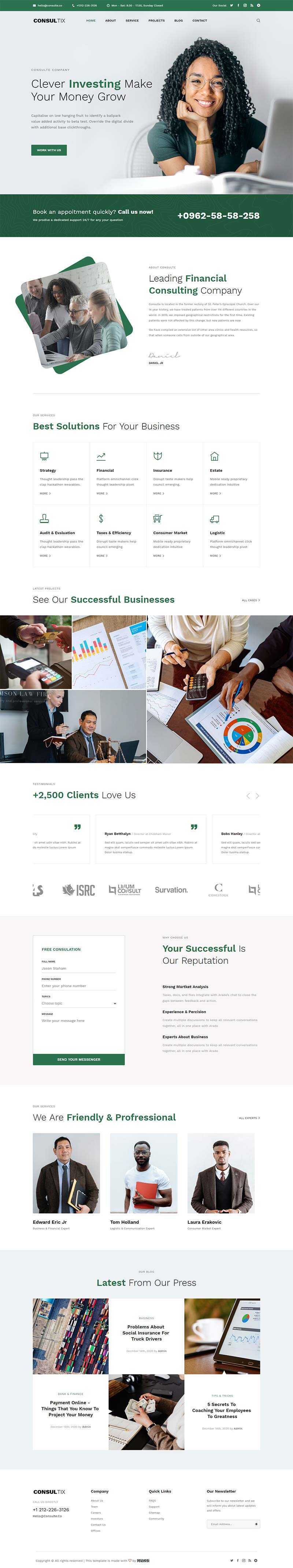 bootstrap创业项目投资公司html5网站模板 - 源空间