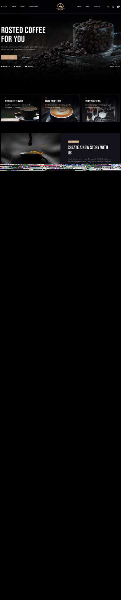 咖啡饮品类销售网站模板 - 源空间