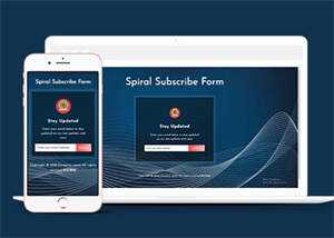 简洁线条背景邮件订阅网站模板 - 源空间